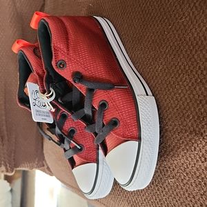 Boys shoes red Converse size 3